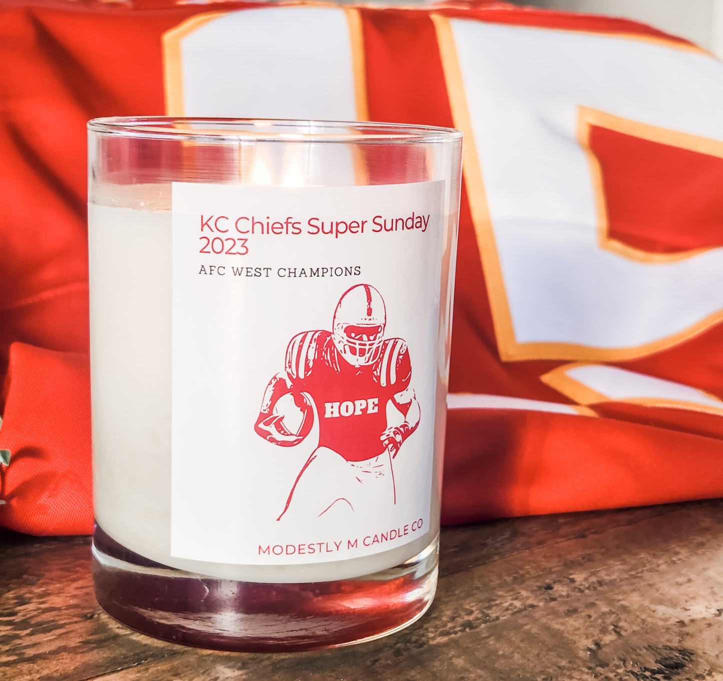 KC Chiefs Super Sunday Candle