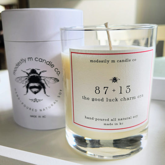 87 + 13  The Good Luck Charm Era Candle