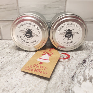 holiday tins - 2 pack - modestly m candle co.