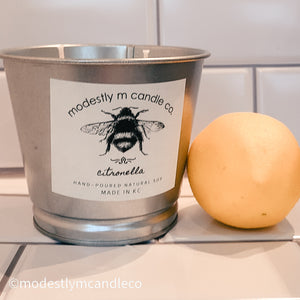 citronella candle - modestly m candle co.