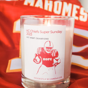 KC Chiefs Super Sunday Candle